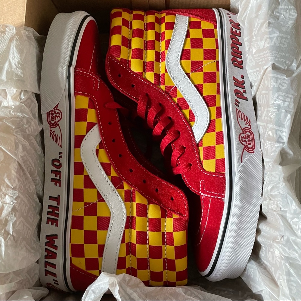 Vans x SE Bikes Sk8-Hi Reissue (Pk Ripper/Red/Yellow/Reflective Check)